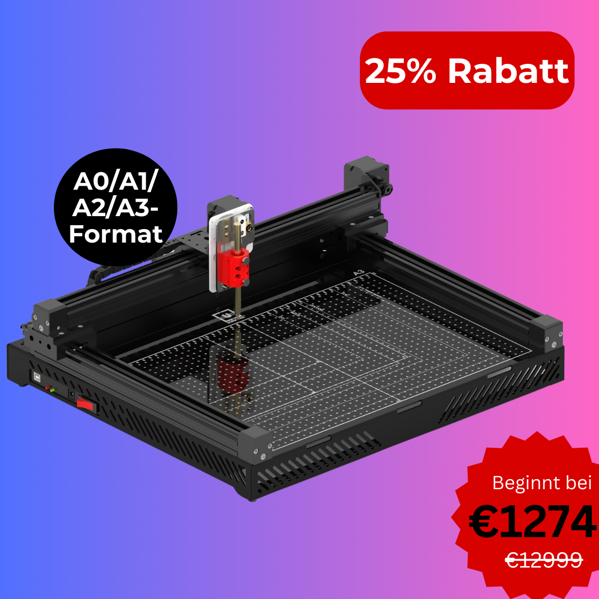 UUNA TEK 3.0 - A3/A2/A1/A0 Größe Vormontierter Highend All-in-One Stiftplotter Zeichenroboter Zeichenmaschine Schreibmaschine Unterschriftenmaschine