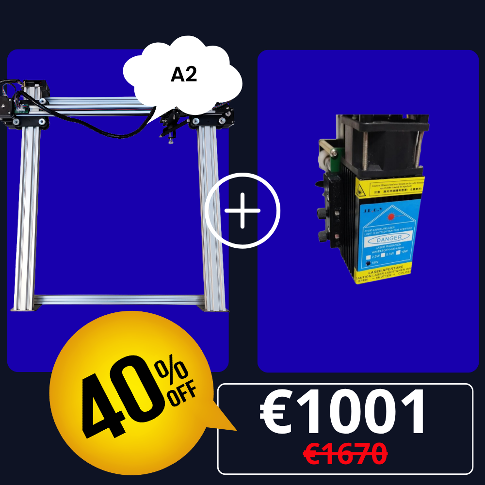 iDraw H A2-Stiftplotter + 10-W-Laserkopf-Bundle