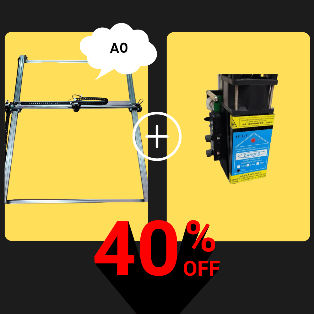 iDraw H A0-Stiftplotter + 15-W-Laserkopf-Bundle