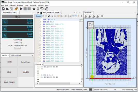  Gcode für die iDraw CNC-Stiftplotter-Schreibmaschine