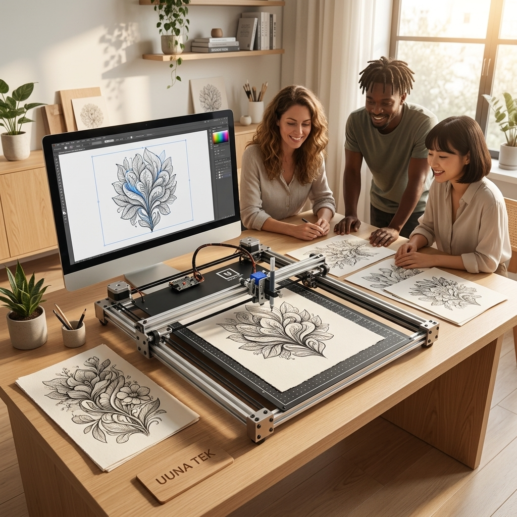 Pen Plotter Kunst: Die Zukunft physischer Kreativität im KI-Zeitalter