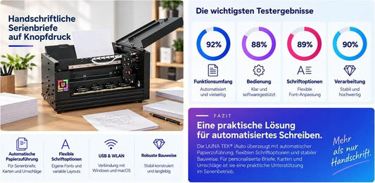 UUNA TEK® iAuto im Test: Automatische Schreibmaschine für personalisierte Briefe