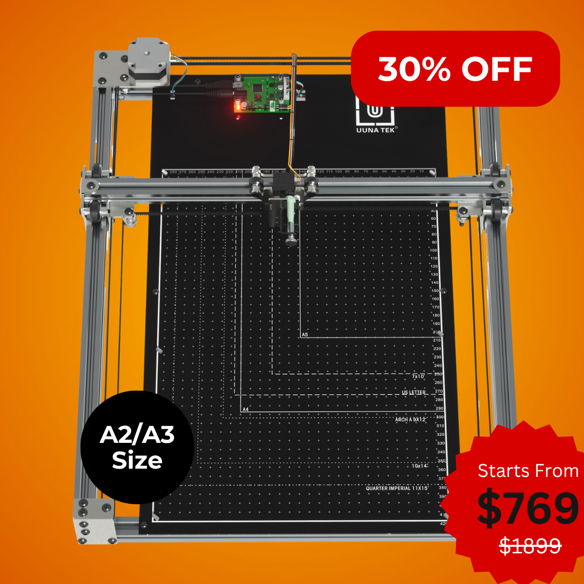 iDraw H SE - A3/A2 Größe CoreXY Vormontierter Zeichenroboter für Künstler Stiftplotter Zeichenmaschine Schreibmaschine Signaturmaschine | UUNA TEK