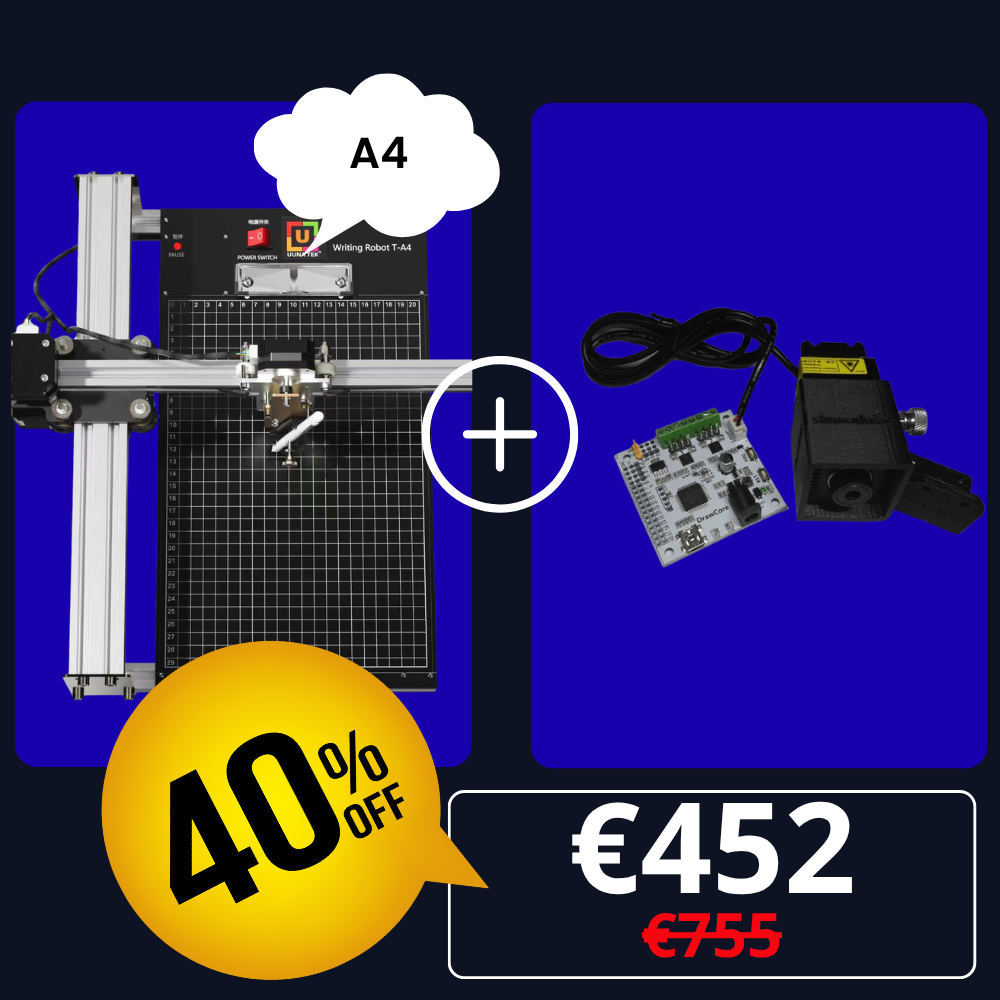iDraw 2.0 A4-Stiftplotter + 2,5-W-Laserkopf-Bundle
