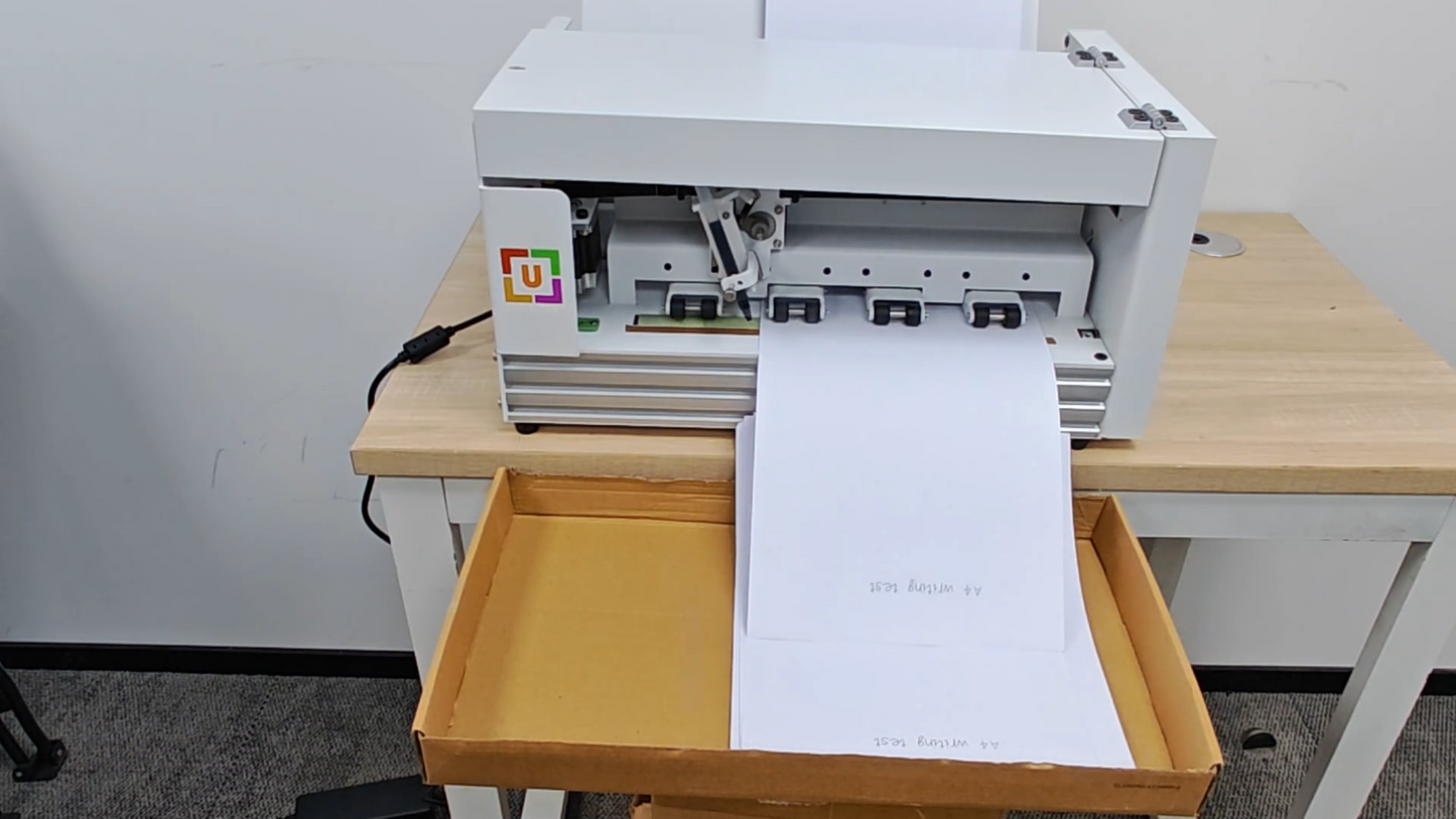 UUNA TEK® iAuto Plus - Handschriftgerät mit Einzug/Automatische Unterschriftenmaschine/Handschriftgerät für Briefe/Automatisches Schreibgerät, Schreiben Sie bis zu 210 Briefe, 80 Umschläge auf einmal
