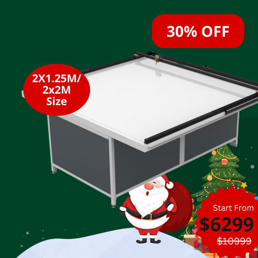 UUNA TEK 3.0 – (2 x 1,25 m/2 x 2 m) vormontierter High-End-All-in-One-Architekten-Zeichentisch und Stiftplotter für Architekturzeichnungen