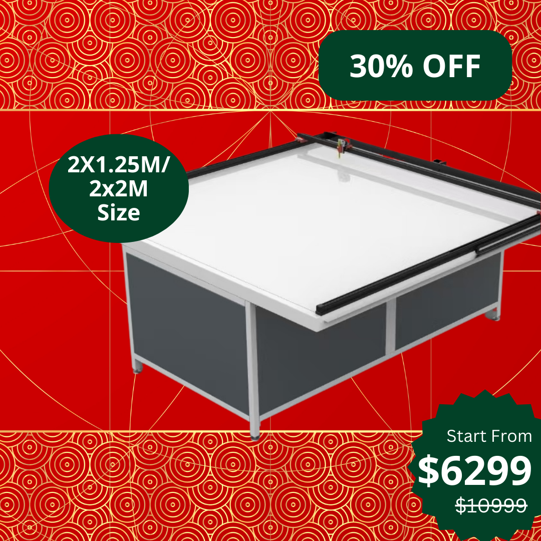 UUNA TEK 3.0 – (2 x 1,25 m/2 x 2 m) vormontierter High-End-All-in-One-Architekten-Zeichentisch und Stiftplotter für Architekturzeichnungen