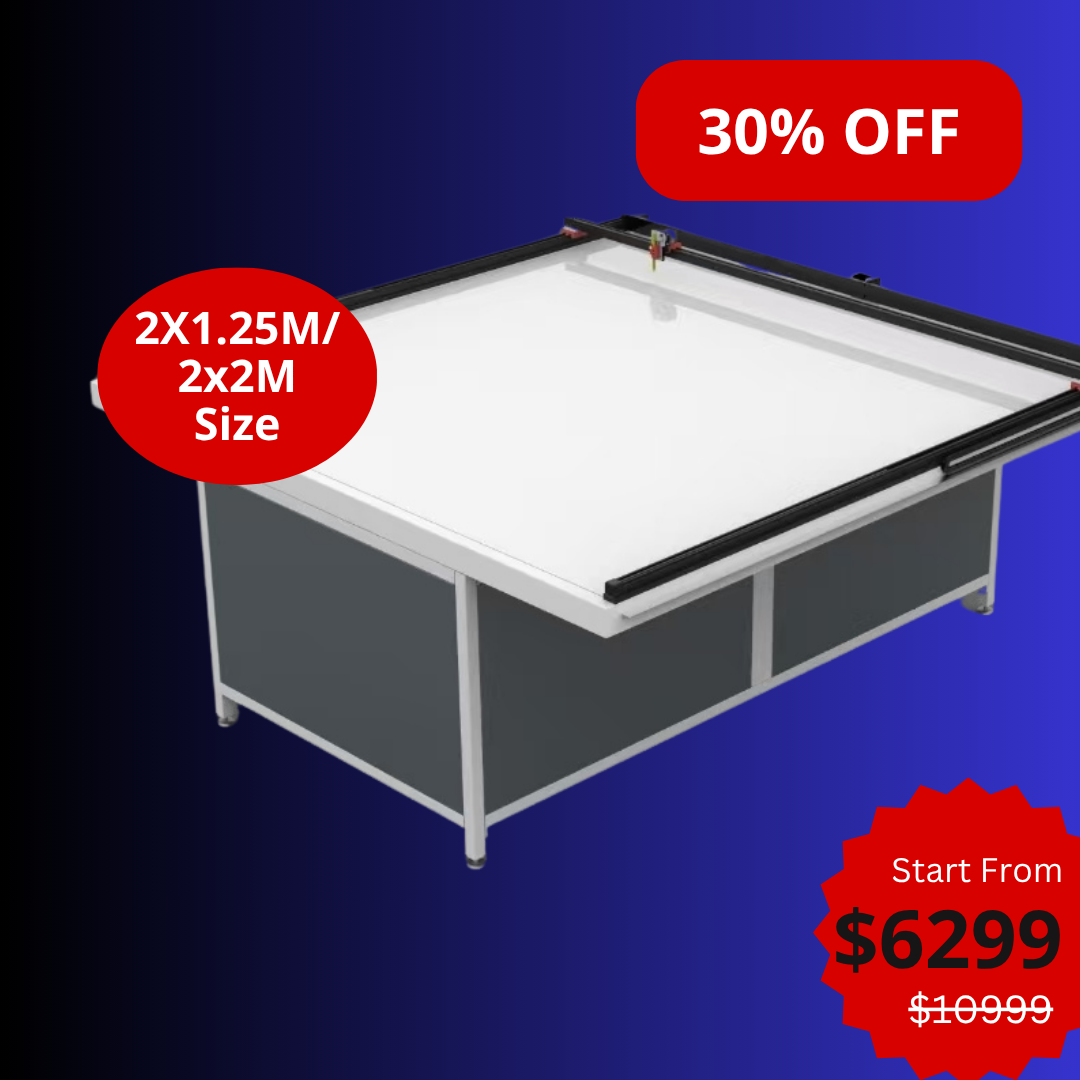 UUNA TEK 3.0 – (2 x 1,25 m/2 x 2 m) vormontierter High-End-All-in-One-Architekten-Zeichentisch und Stiftplotter für Architekturzeichnungen
