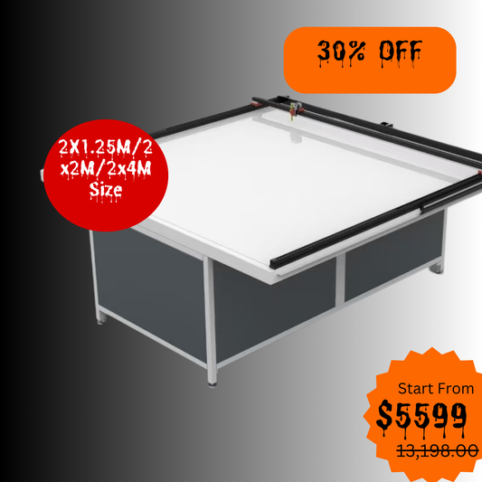 UUNA TEK 3.0 – (2 x 1,25 m/2 x 2 m/2 x 4 m) vormontierter High-End-All-in-One-Architekten-Zeichentisch und Stiftplotter für Architekturzeichnungen