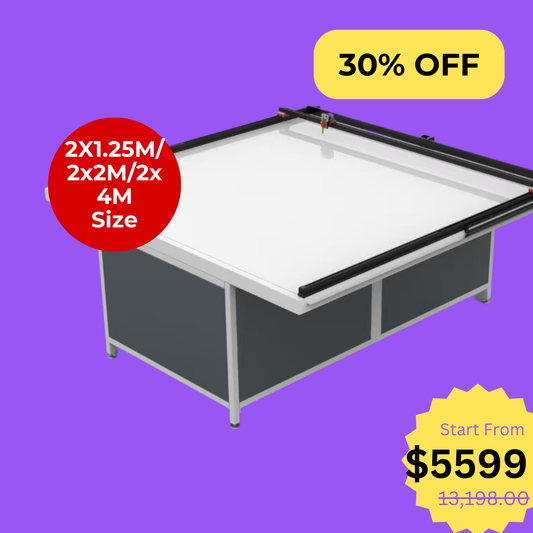 UUNA TEK 3.0 – (2 x 1,25 m/2 x 2 m/2 x 4 m) vormontierter High-End-All-in-One-Architekten-Zeichentisch und Stiftplotter für Architekturzeichnungen