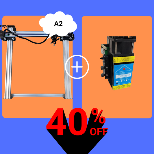 iDraw H A2-Stiftplotter + 10-W-Laserkopf-Bundle