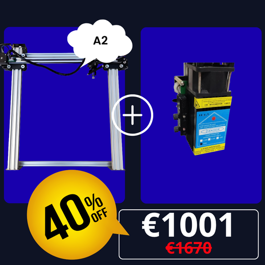 iDraw H A2-Stiftplotter + 10-W-Laserkopf-Bundle