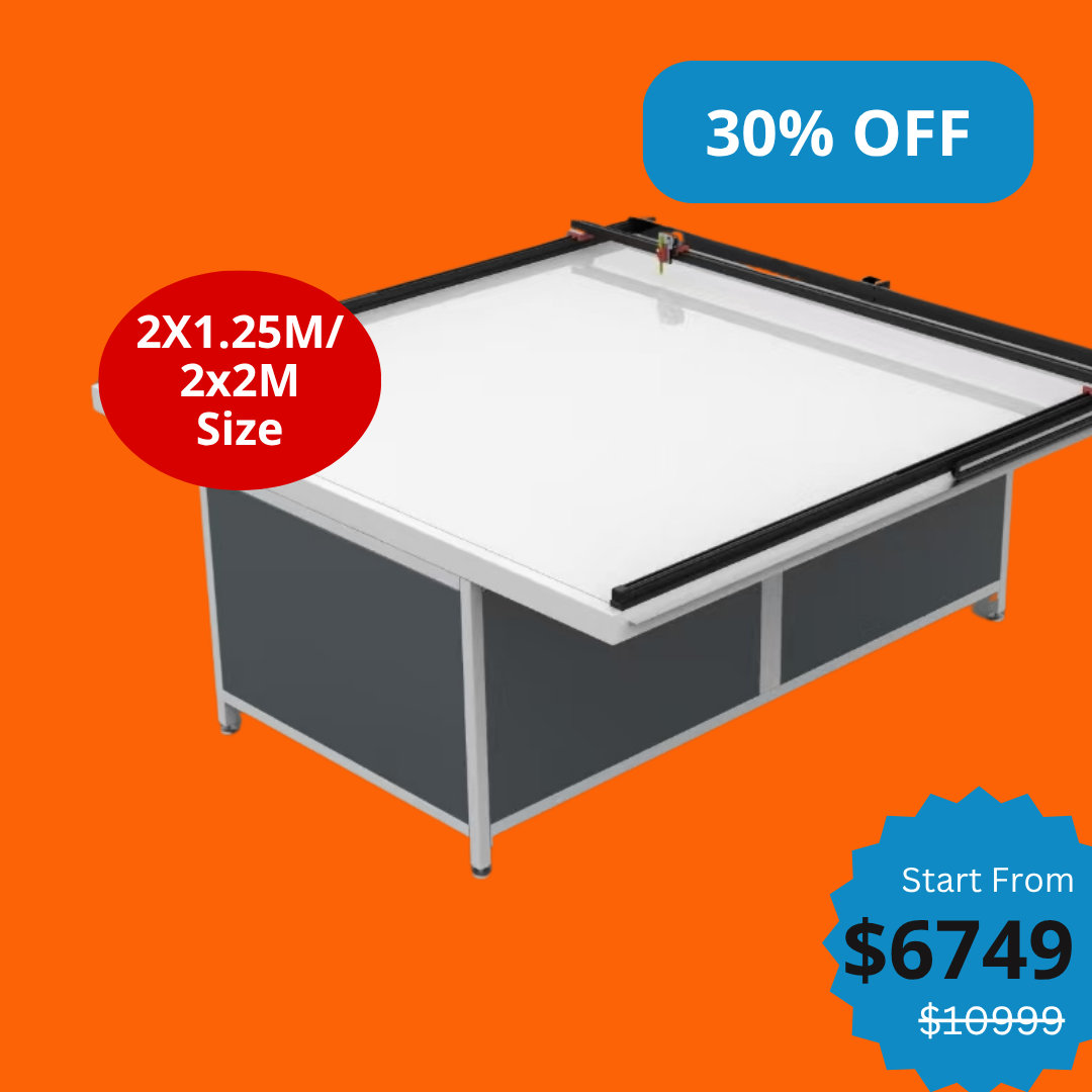 UUNA TEK 3.0 – (2 x 1,25 m/2 x 2 m) vormontierter High-End-All-in-One-Architekten-Zeichentisch und Stiftplotter für Architekturzeichnungen