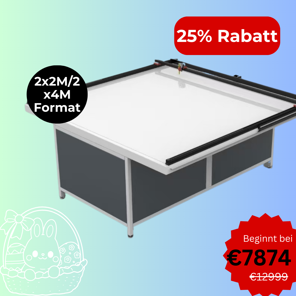 UUNA TEK 3.0 - (2x2m/4x2m) Vormontierter High-End-All-in-One-Architekten-Zeichentisch und Stiftplotter für Architekturzeichnungen