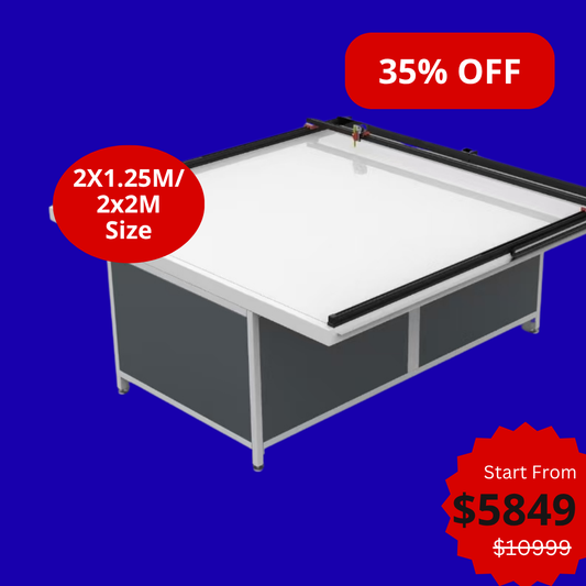 UUNA TEK 3.0 – (2 x 1,25 m/2 x 2 m) vormontierter High-End-All-in-One-Architekten-Zeichentisch und Stiftplotter für Architekturzeichnungen