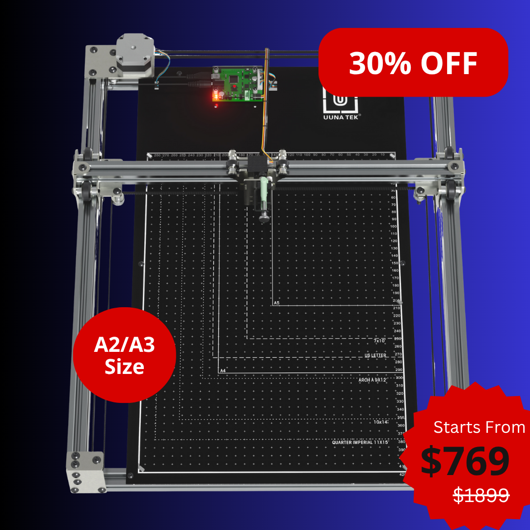 iDraw H SE A3/A2 CoreXY Zeichenroboter für Künstler – kombiniert die robuste iDraw H-Hardware mit der flexiblen Axidraw-Software