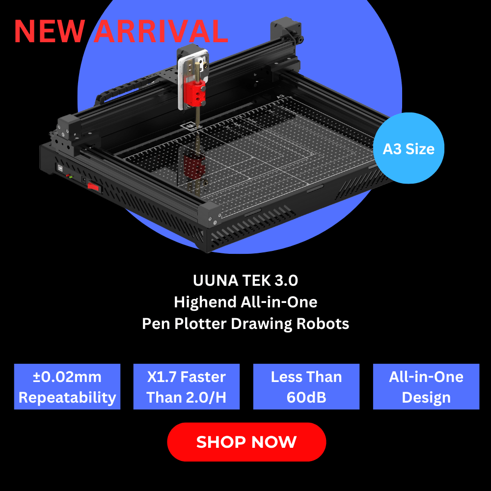 UUNA TEK 3.0 - Highend All-in-One Pen Plotter Drawing Robot